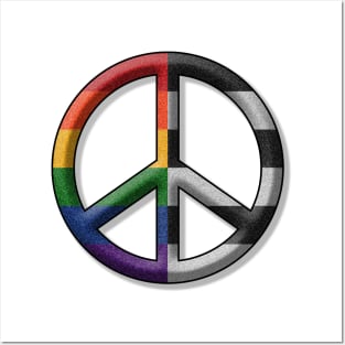Peace Pride design in LGBT Ally pride flag colors Posters and Art